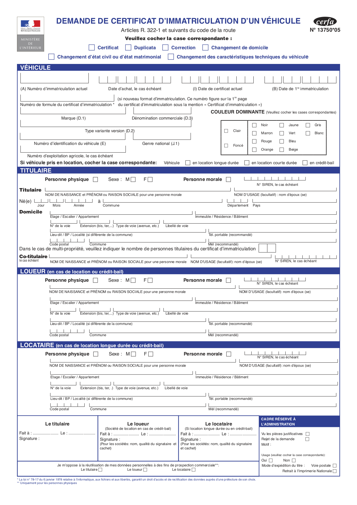 Formulaire Cerfa 15776 A Imprimer