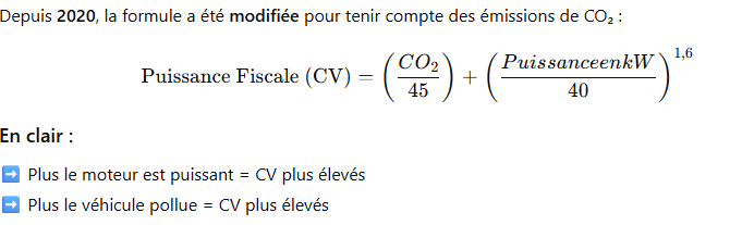 Comment est calculée la puissance fiscale ?